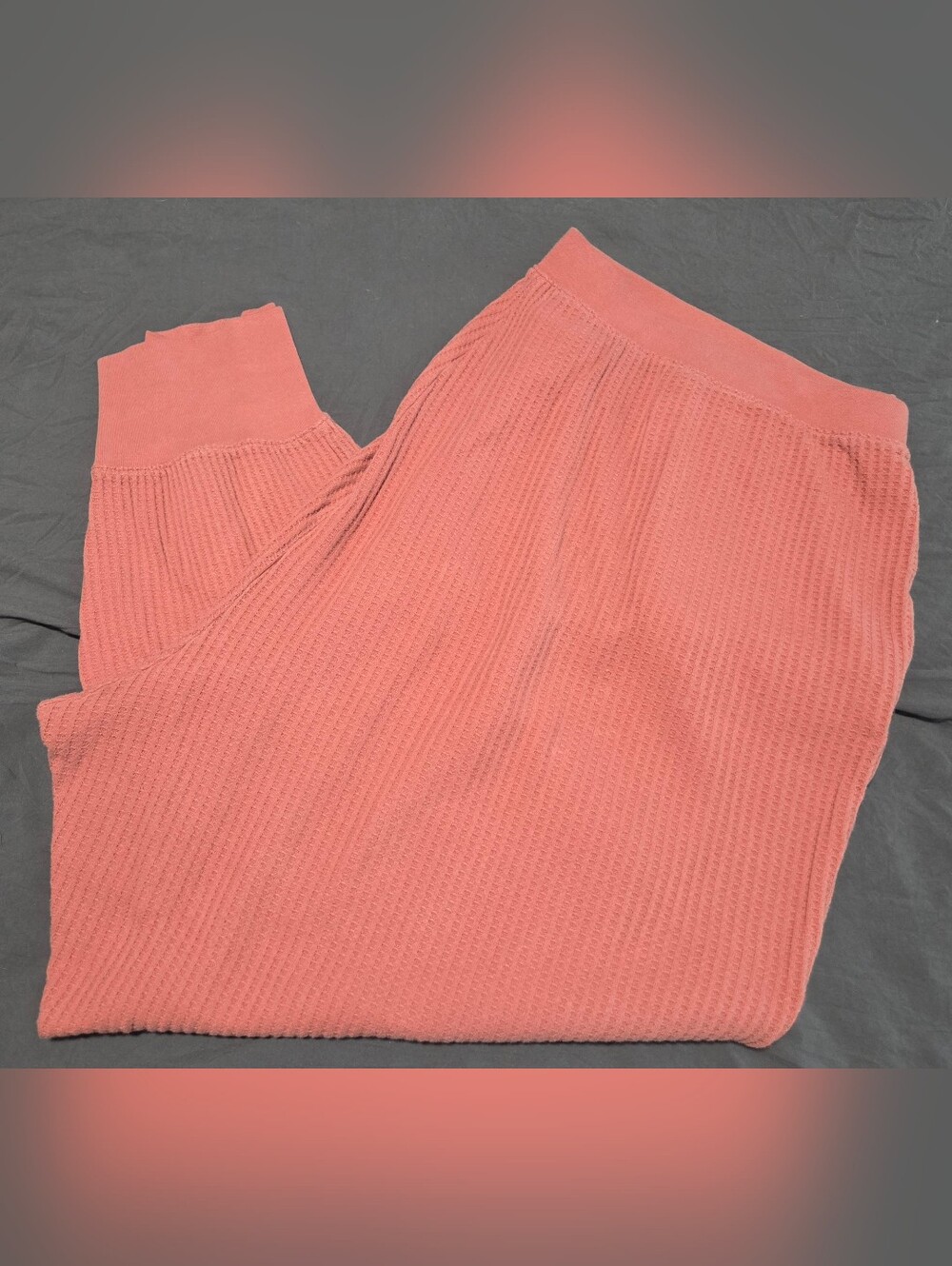 Old Navy Coral Pink Waffle-Knit Pajama Pants